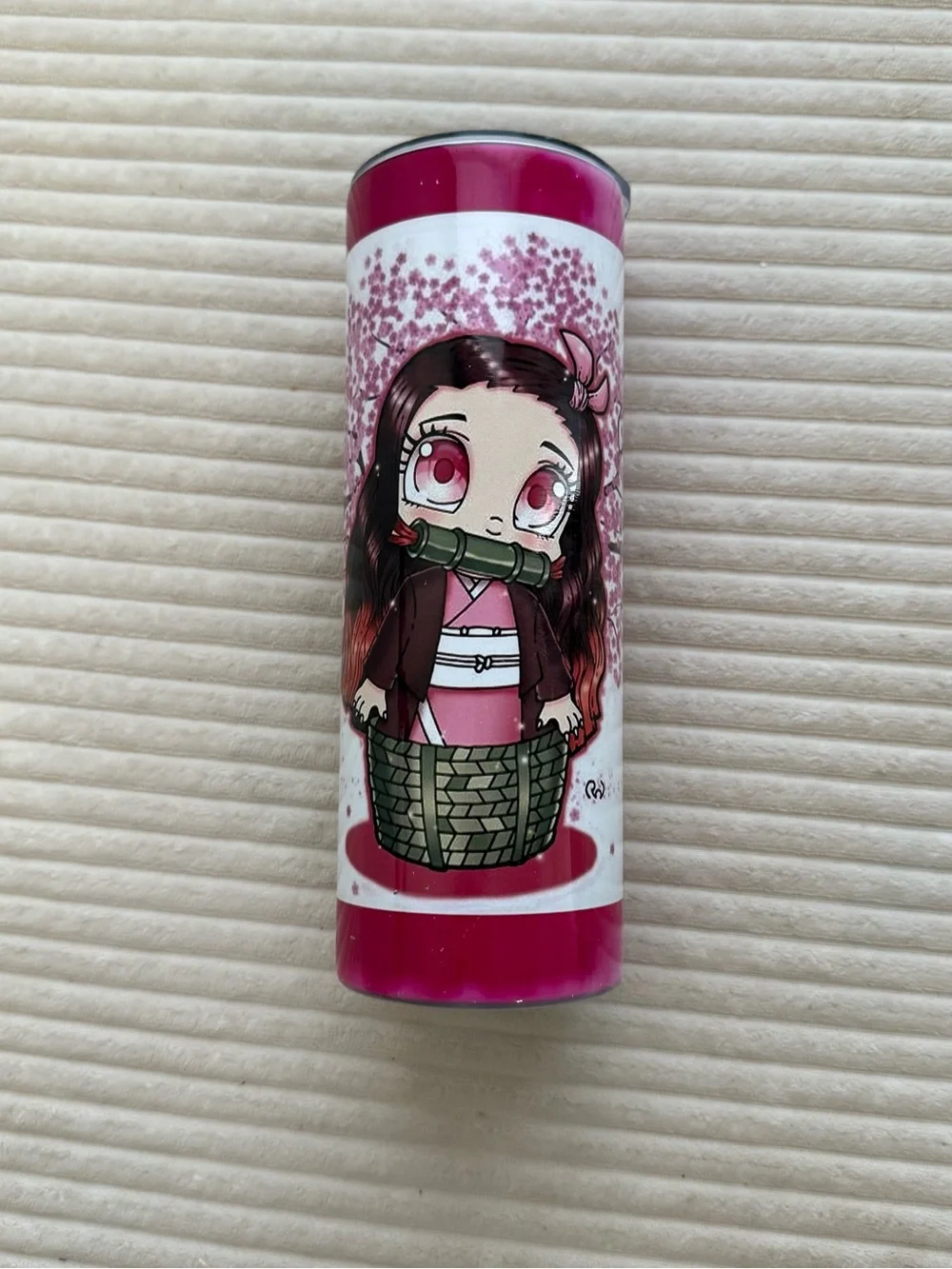 Nezuko Kamado Pink Anime-Style coffee tumbler